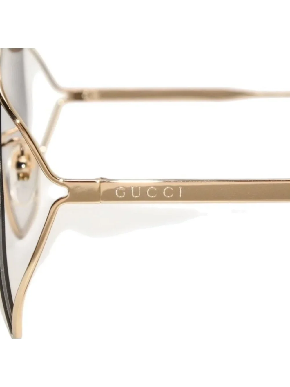 Gucci Sunglasses Eyewear 63 Gold Gray Metal Acetate